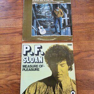 P.F. Sloan Vinyl Record LOT Songs Of Our Times Measure of Pleasur LP Dunhill LPB